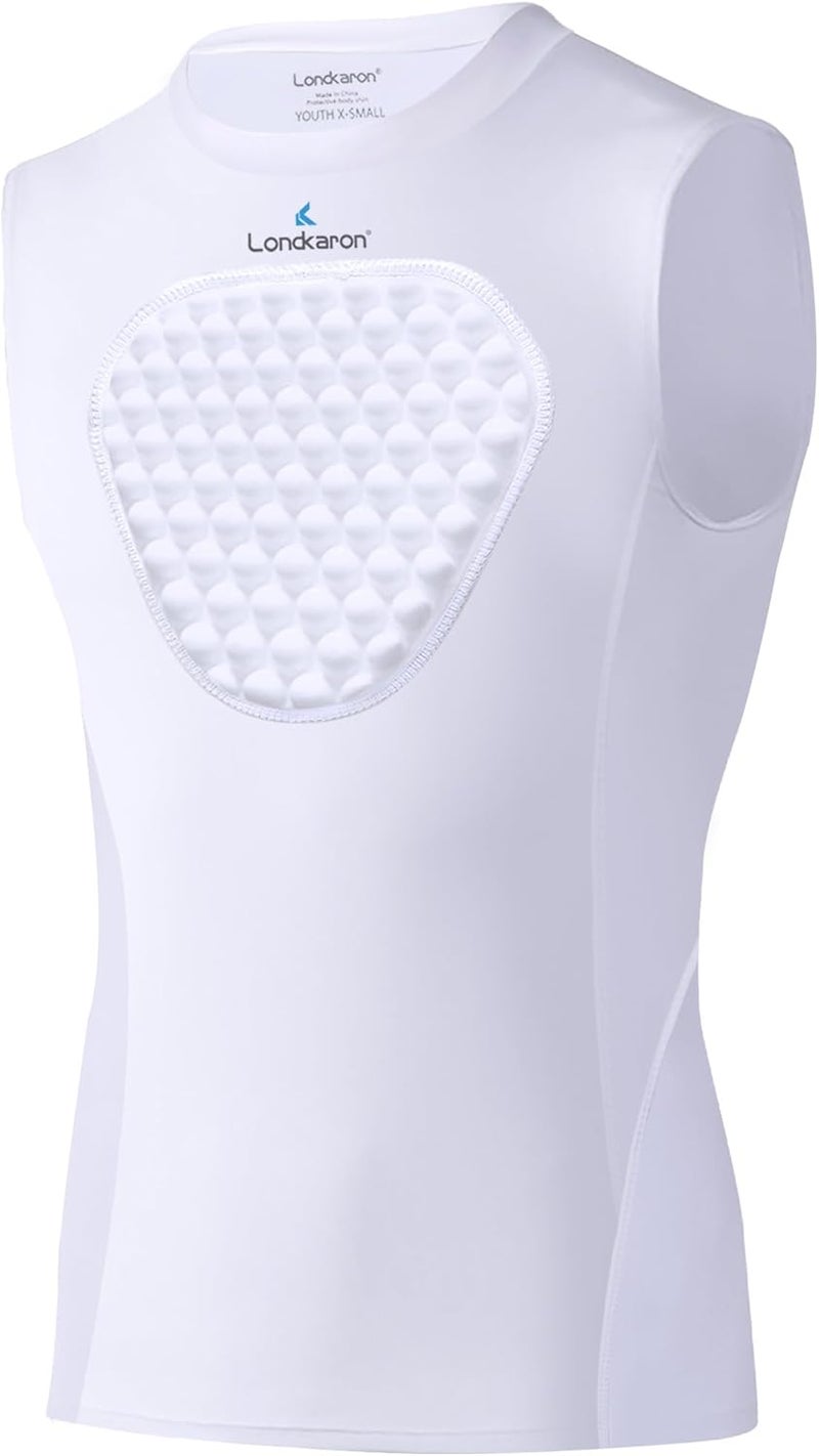 Londkaron Youth Elite Chest Protector Sports Shirts, Padding on Chest for Baseball, Football & Softball - Image 1